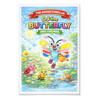The Adventures of DJ the Butterfly and Friends Photo Print