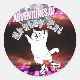 The Adventures of Skatey Cat Sticker