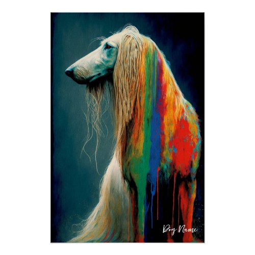 The Afghan Hound Dog _ Composition 001 Poster
