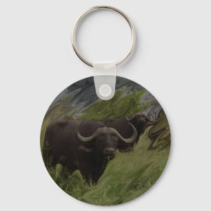 The African Buffalo Keychain