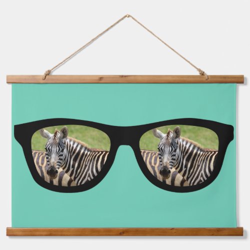 The African lion hunts the zebra Hanging Tapestry