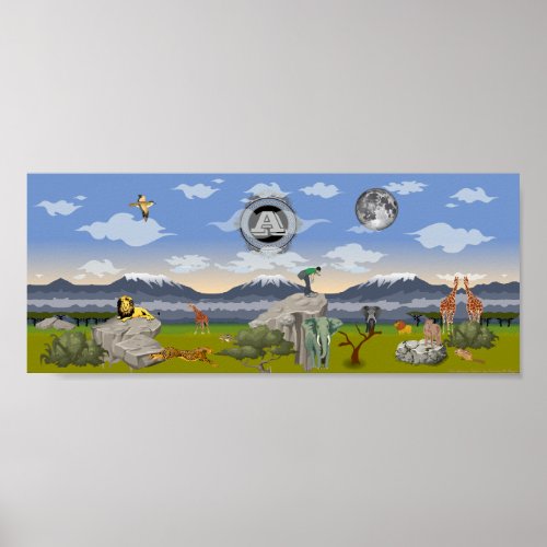 The African Safari Wall Decor Poster