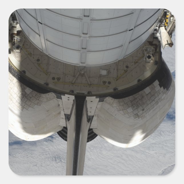 The aft portion of the Space Shuttle Endeavour 2 Square Sticker (Front)