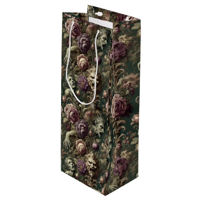 The After Hours Reliquary – Gothic Baroque Wine Gift Bag (Front Angled)