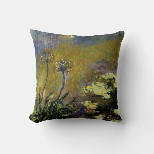 The Agapanthus Throw Pillow (Front)