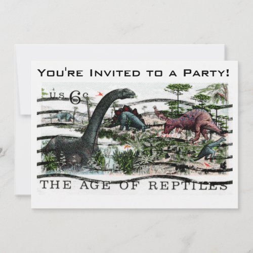 The Age of Reptiles Boy Invitation