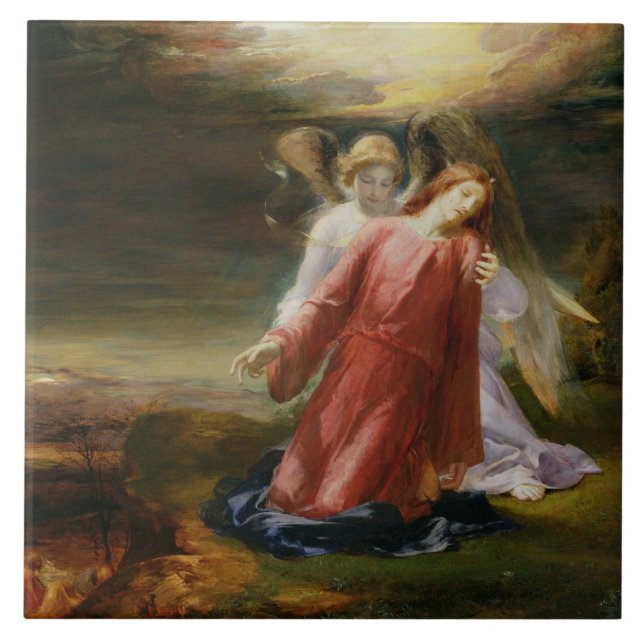 The Agony in the Garden, 1858 (oil on panel) Ceramic Tile (Front)