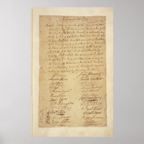 The Agreement of Secrecy of American Revolution Poster
