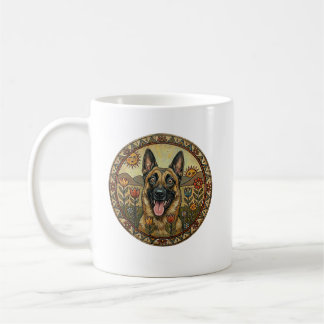 The Airborne Shepherd – Folk Art Belgian Malinois Coffee Mug
