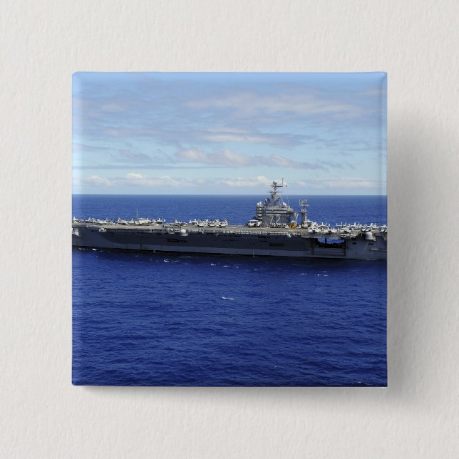 The aircraft carrier USS Abraham Lincoln 2 Pinback Button (Front)