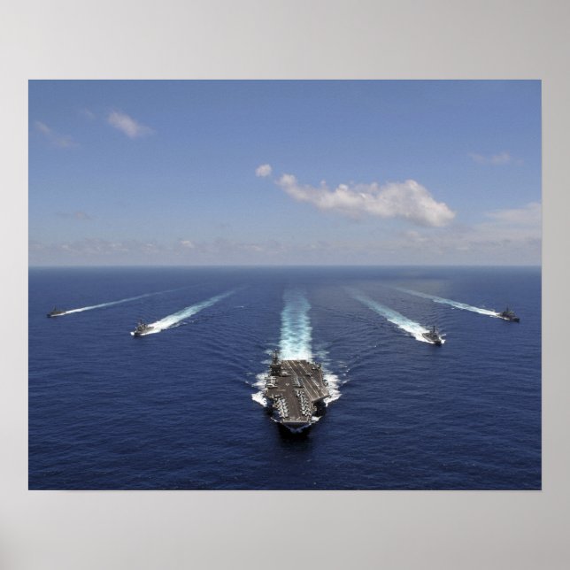 The aircraft carrier USS Abraham Lincoln 2 Poster (Front)