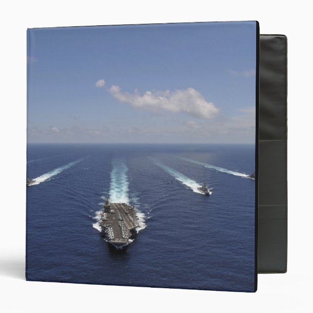 The aircraft carrier USS Abraham Lincoln Binder (Front/Inside)