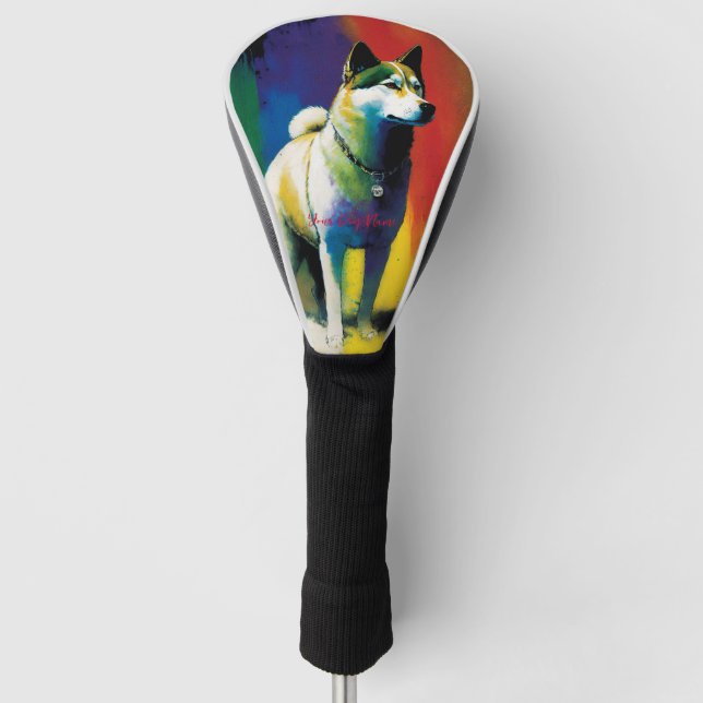 The Akita Dog - Composition 009 Golf Head Cover (Front)