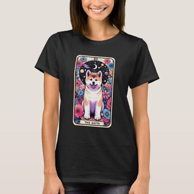 The Akita Tarot Card  T-Shirt (Front)
