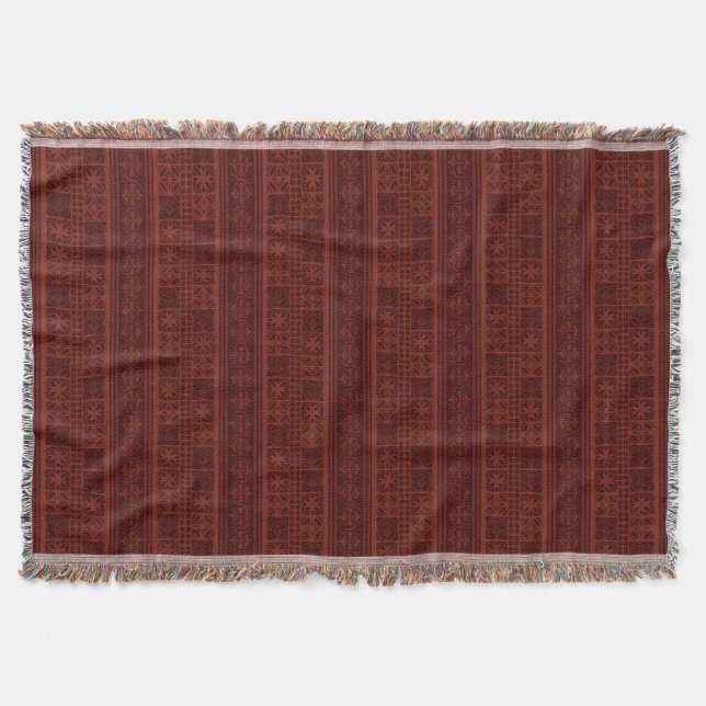 The Al-Andalus Ruby Tapestry Throw Throw Blanket (Front)
