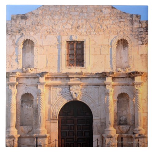 The Alamo Mission in modern day San Antonio Ceramic Tile