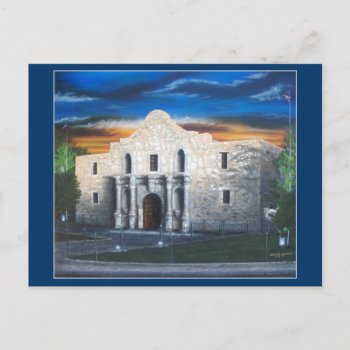 The Alamo Postcard by sonyadanielle at Zazzle
