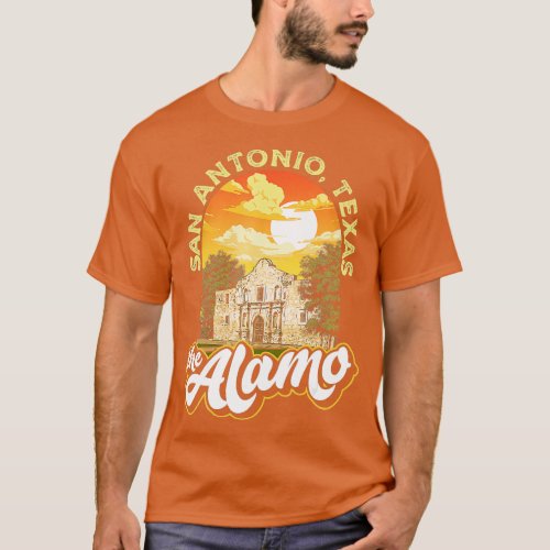The Alamo San Antonio Texas Mission Vintage Retro  T_Shirt