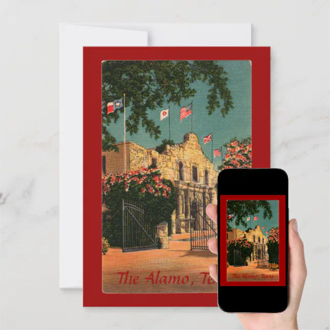 The Alamo Vintage Texas Invitation Zazzle