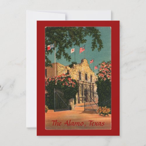 The Alamo Vintage Texas Invitation