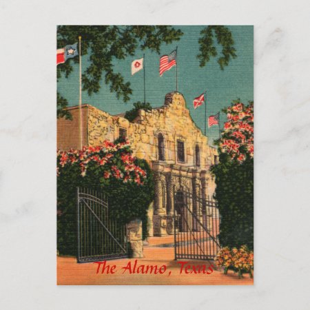 The Alamo Vintage Texas Postcard