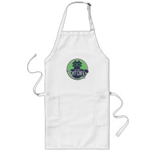 The Alaska Cat Cafe Classic Logo Design Long Apron
