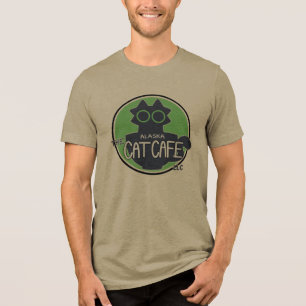 The Alaska Cat Cafe Classic Logo Design Tri-Blend Shirt