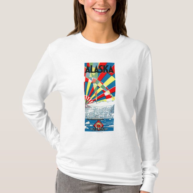The Alaska Line Steamship Poster T-Shirt (Front)
