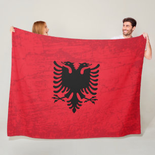 The Albania Flag - A Tapestry of Albanian heritage Fleece Blanket