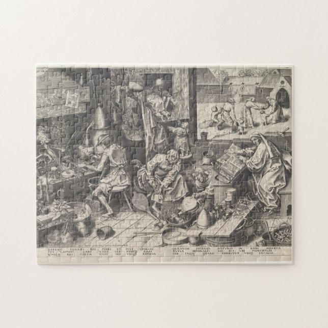 The Alchemist after 1558 Pieter Bruegel the Elder  Jigsaw Puzzle (Horizontal)