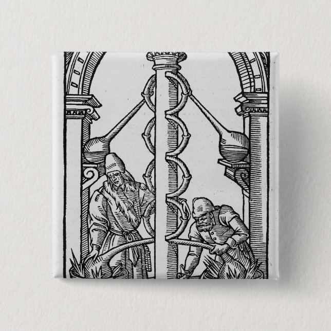 The Alchemist at Work Button (Front)