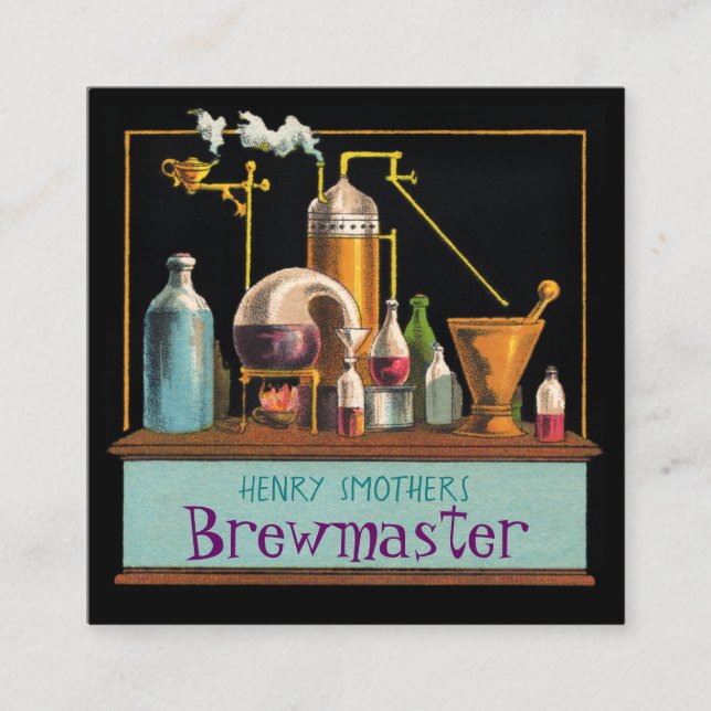 The Alchemist Brewmaster Square Business Card (Front)