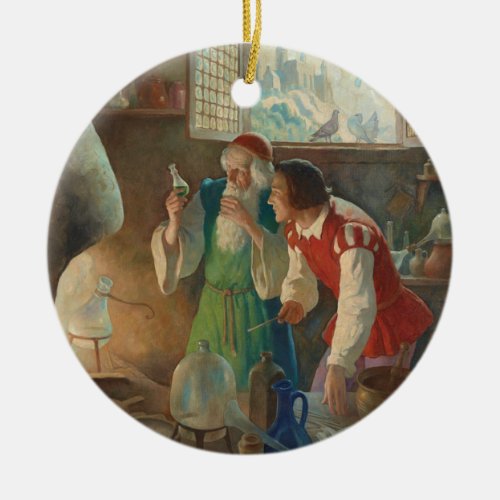 The Alchemist c 1937 by NC Wyeth Ceramic Ornament