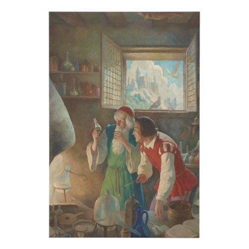 The Alchemist c 1937 by NC Wyeth Faux Canvas Print