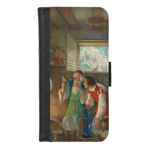 The Alchemist c 1937 by NC Wyeth iPhone 87 Wallet Case