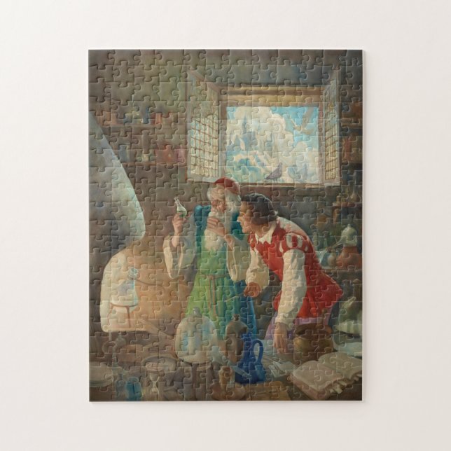 The Alchemist, c. 1937 by N.C. Wyeth Jigsaw Puzzle (Vertical)