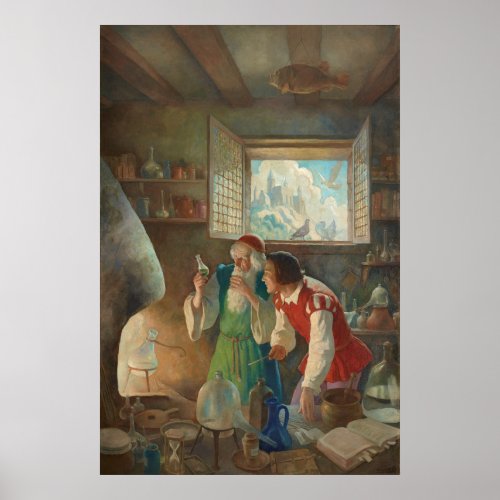 The Alchemist c 1937 by NC Wyeth Poster