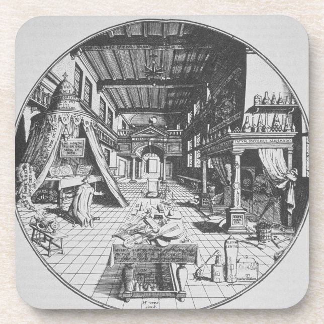 The Alchemist in his Laboratory, from 'Amphitheatr Drink Coaster (Front)