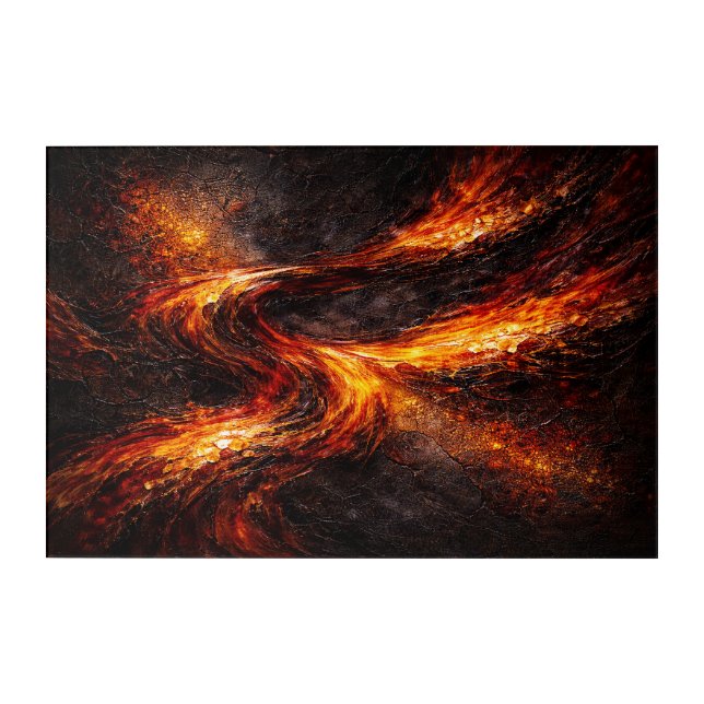 The Alchemist's Ignis: Primordial Fire Element 12K Acrylic Print (Front)