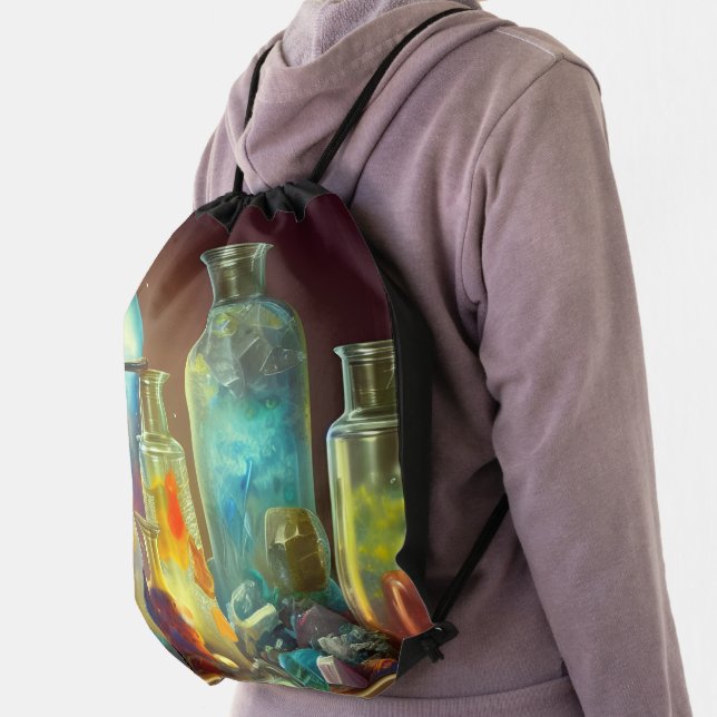 The Alchemist's Worktable Fantasy Art   Drawstring Bag (Insitu)