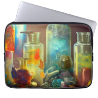 The Alchemist's Worktable Fantasy   Tissue Paper Laptop Sleeve