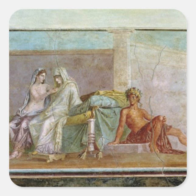 The Aldobrandini Wedding, 27 BC-14 AD Square Sticker (Front)