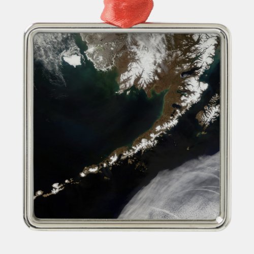 The Aleutian Islands and the Alaskan peninsula Metal Ornament