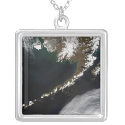The Aleutian Islands and the Alaskan peninsula Silver Plated Necklace
