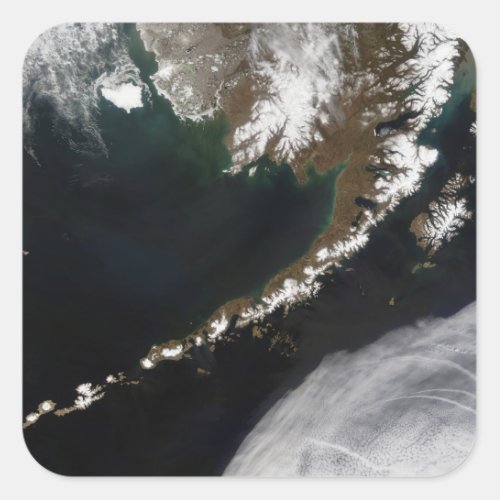 The Aleutian Islands and the Alaskan peninsula Square Sticker