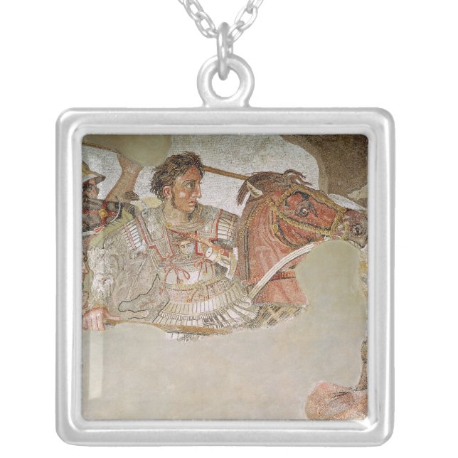 The Alexander Mosaic Silver Plated Necklace (Front)