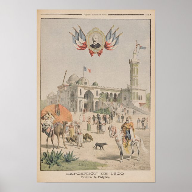 The Algerian Pavilion at the Universal Exhibition Poster (Front)