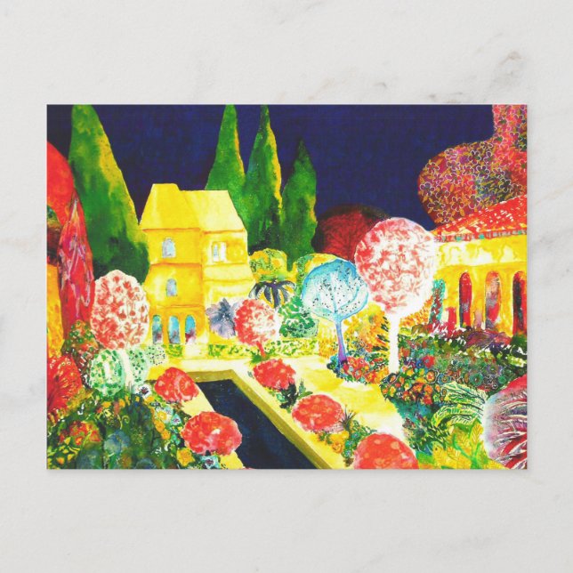 The Alhambra by Night. Postcard (Front)