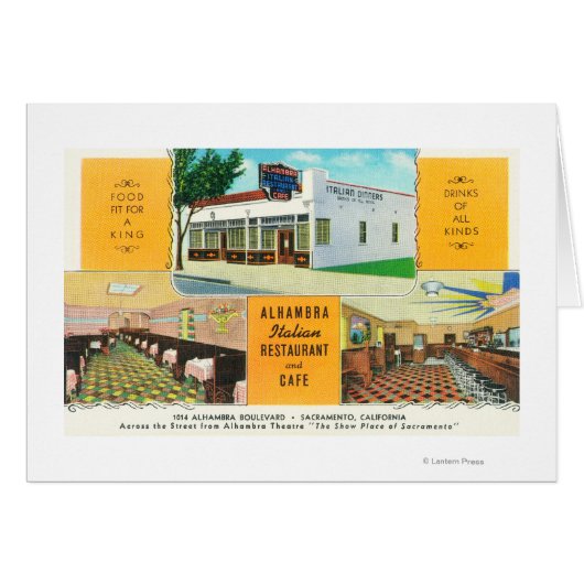 The Alhambra Italian Restaurant & Caf� Cards (Front Horizontal)