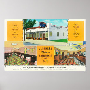 The Alhambra Italian Restaurant & Caf� Poster